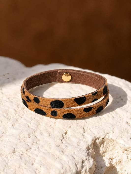 Pulseira Alma Couro Onça