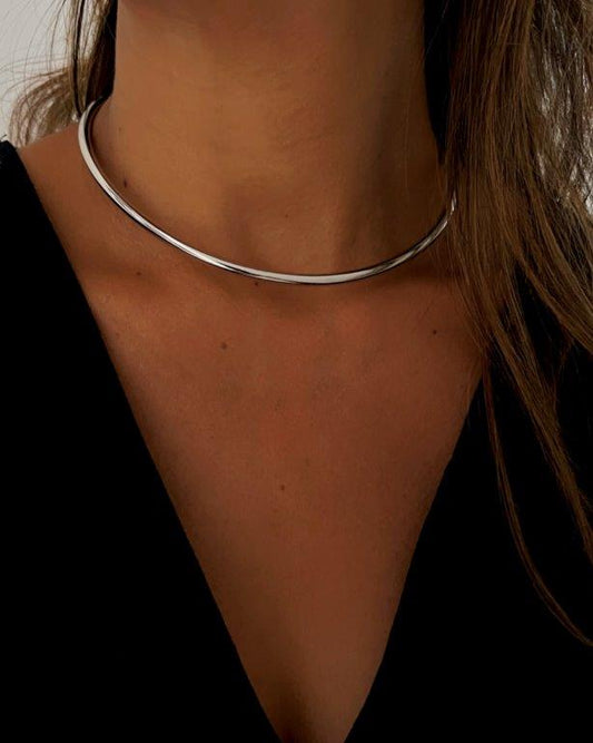 Choker Tubo Prata