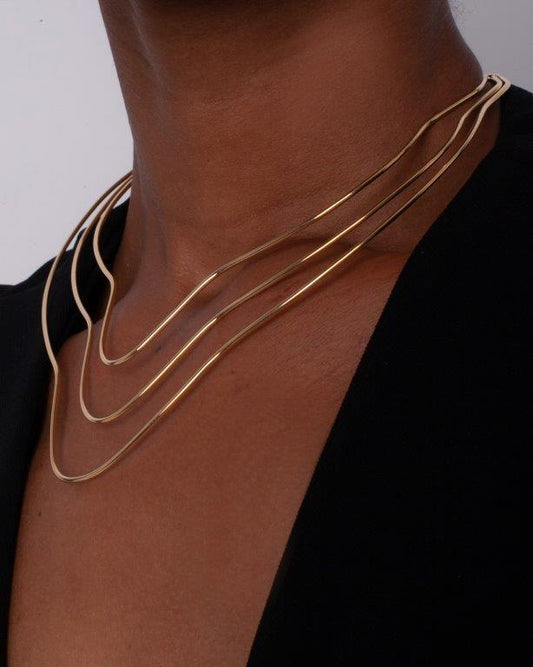 Choker Chipre Ouro
