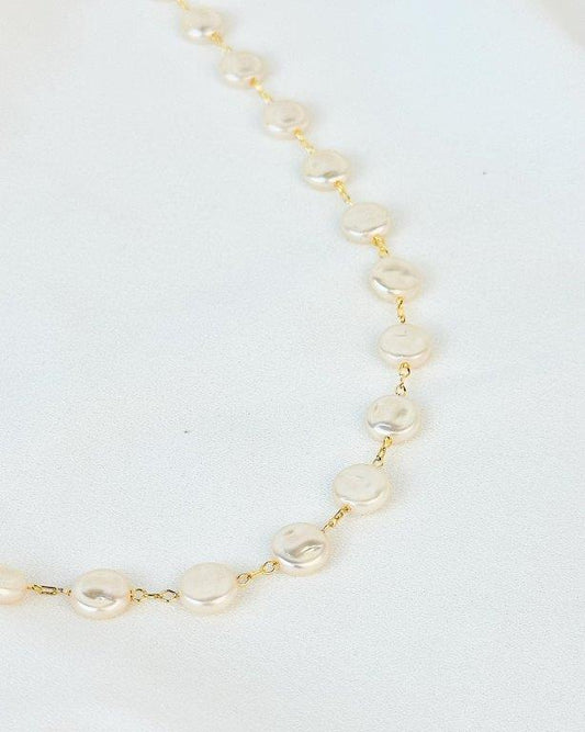Colar Pérola Celeste Ouro