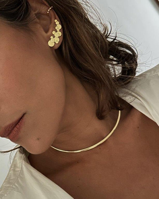 Ear Cuff Bolhas Ouro