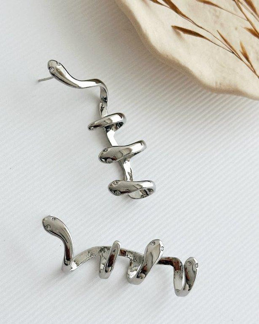 Ear Cuff Snake Prata