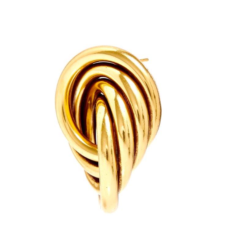 Brinco Tubos Circulares Folheado Ouro