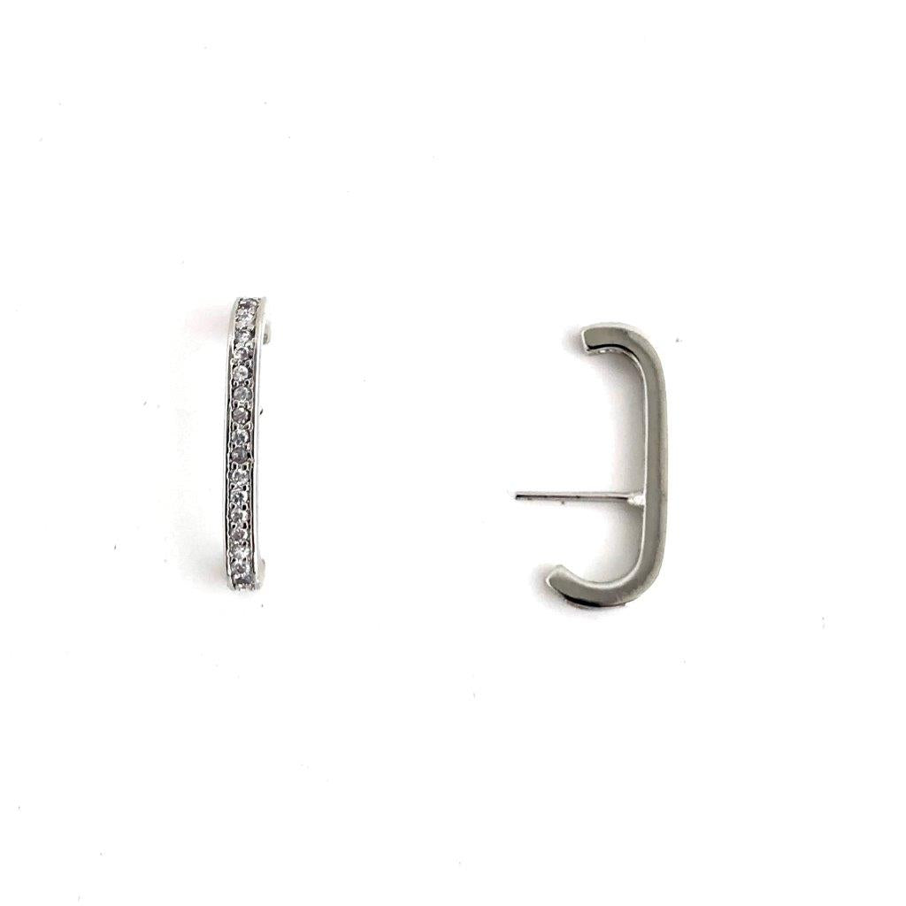 Brinco Ear Hook Folheado Prata