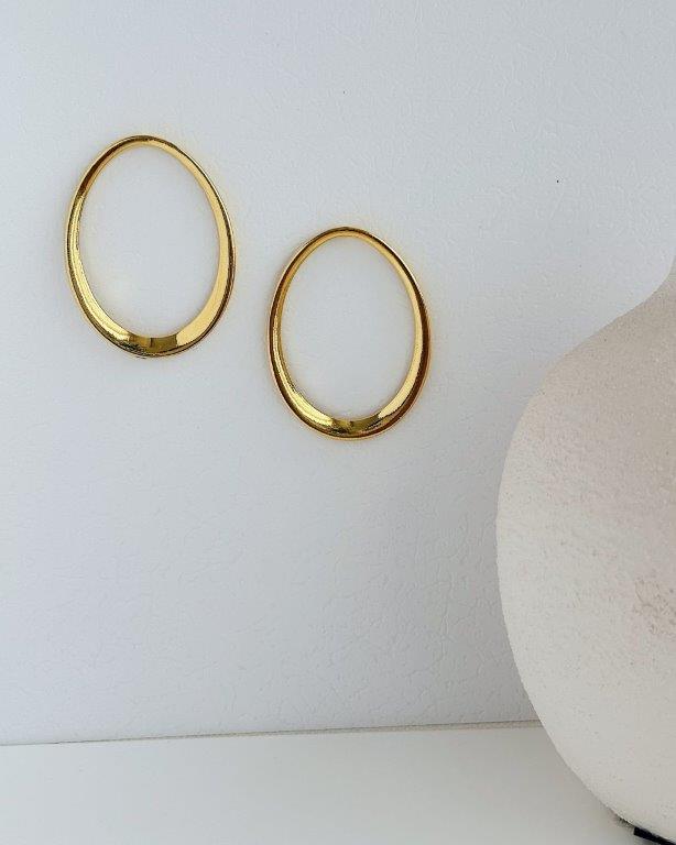 Brinco Oval Ouro
