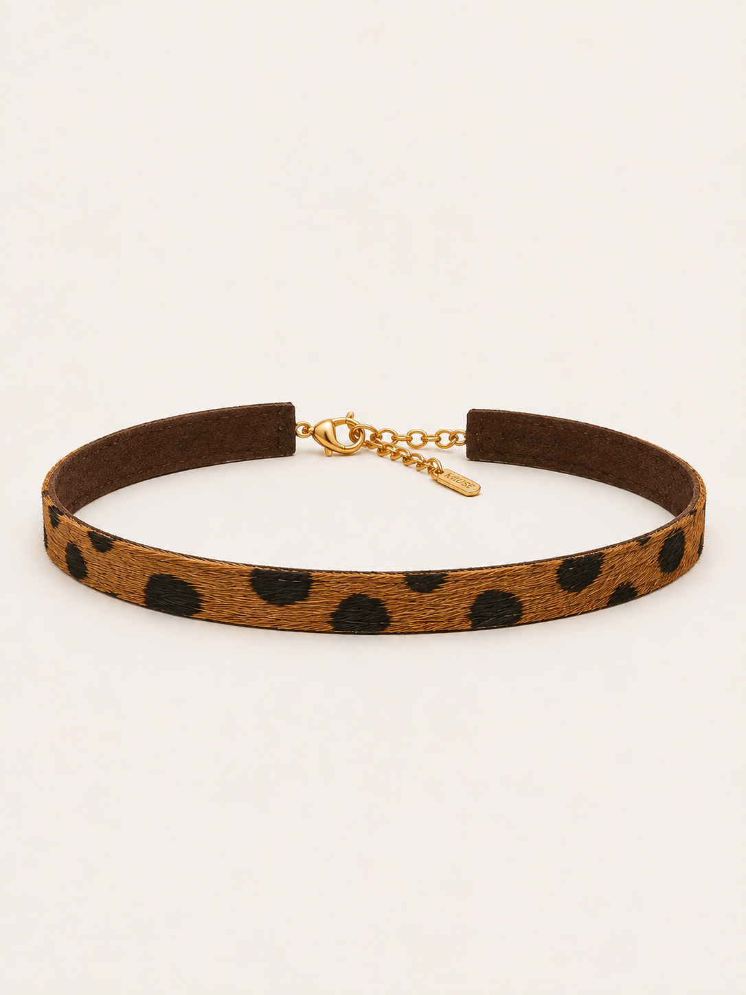 Choker Alma Couro Onça