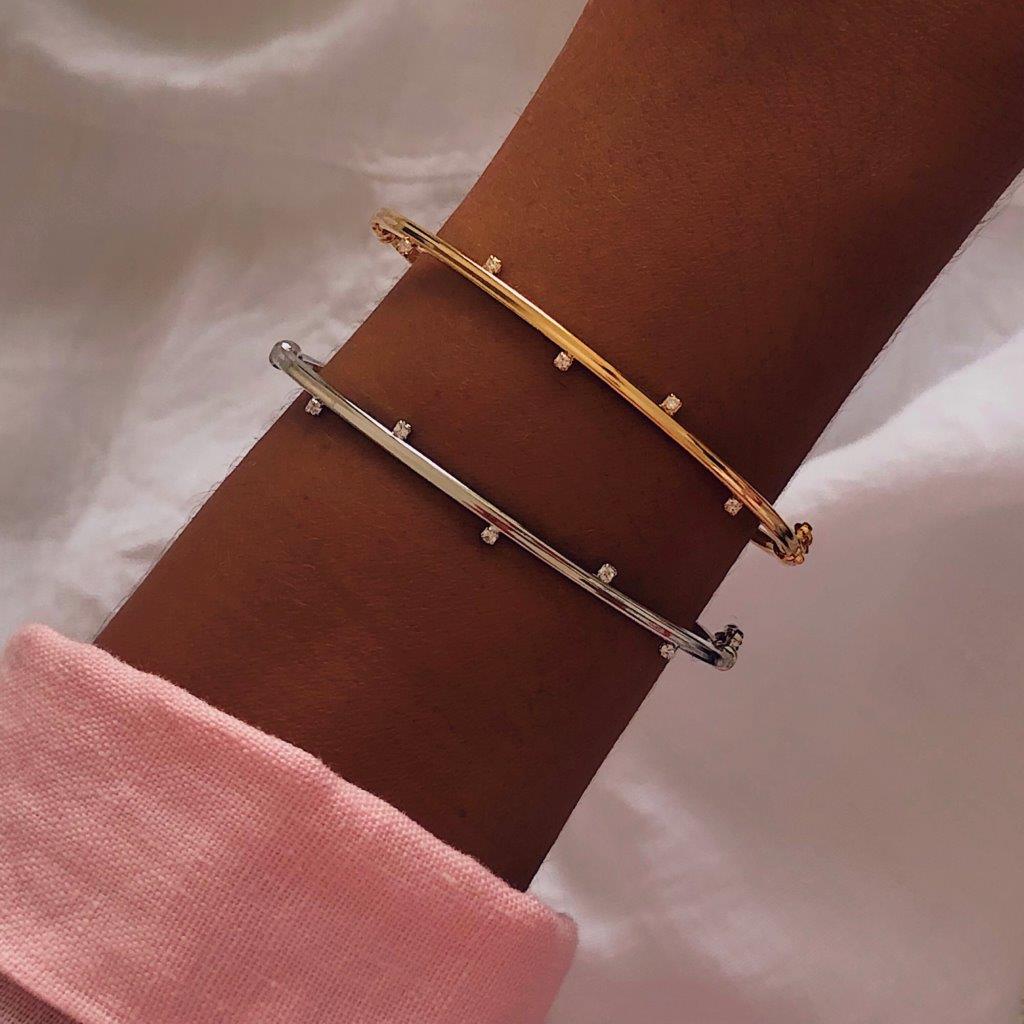 Pulseira Pontos Luz Folheado