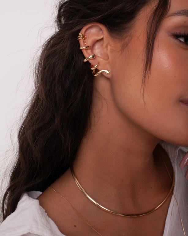 Ear Cuff Snake Ouro