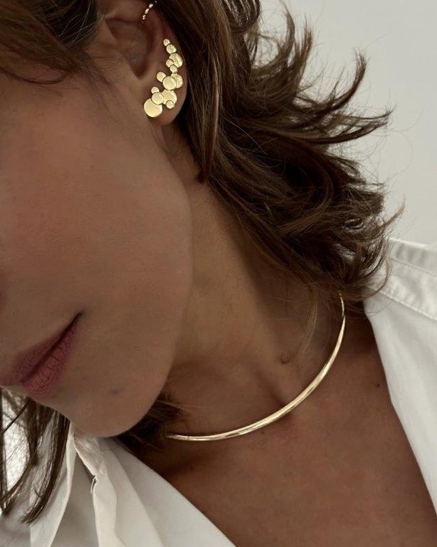Ear Cuff Bolhas Ouro