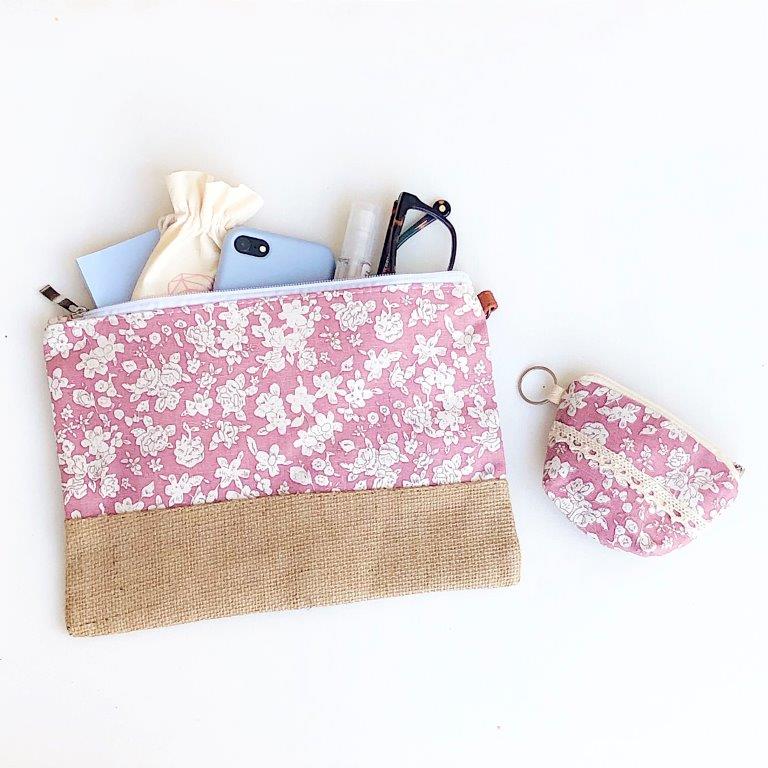 Kit Nécessaire E Bolsinha Floral