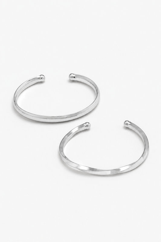 Dois Braceletes Alma Prata