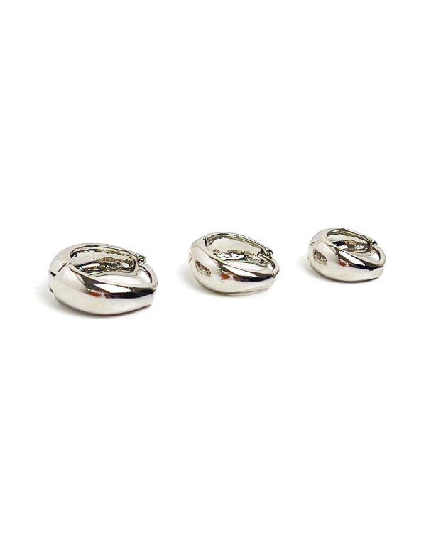 Trio Argolas Prata
