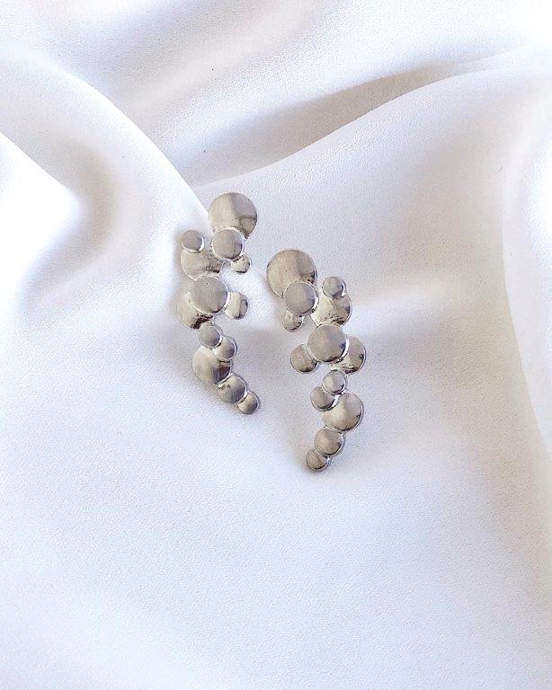 Ear Cuff Bolhas Prata