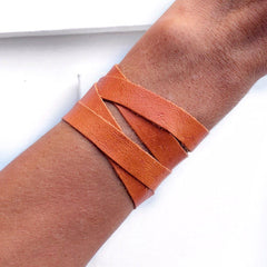 Pulseira Couro Natural Voltas Havana
