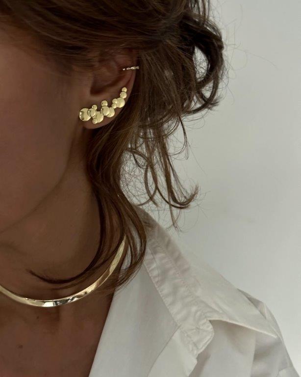 Ear Cuff Bolhas Ouro