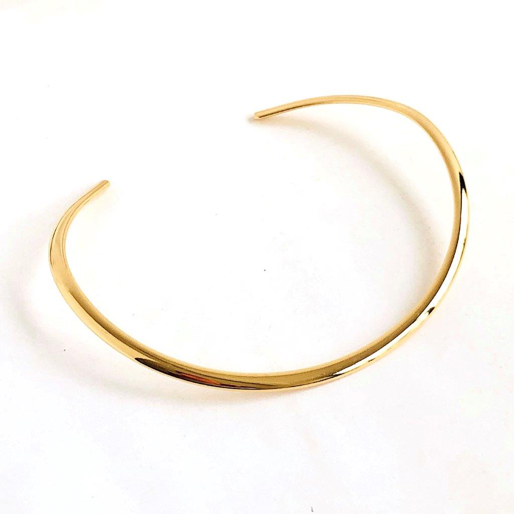 Choker Achatada Ouro