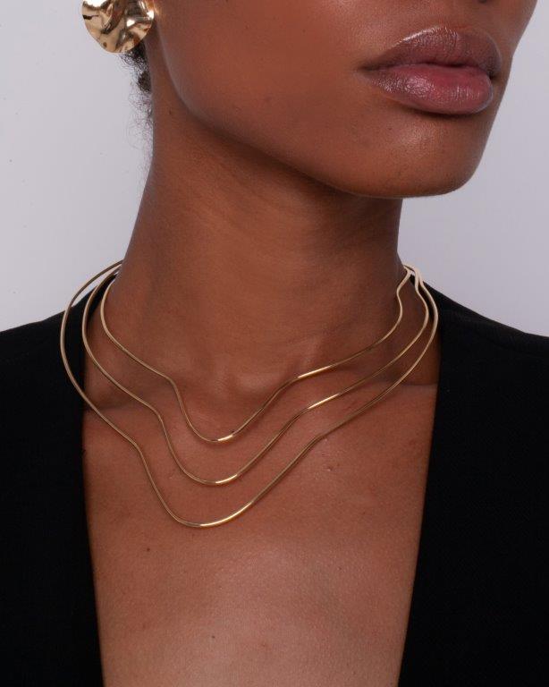 Choker Chipre Ouro