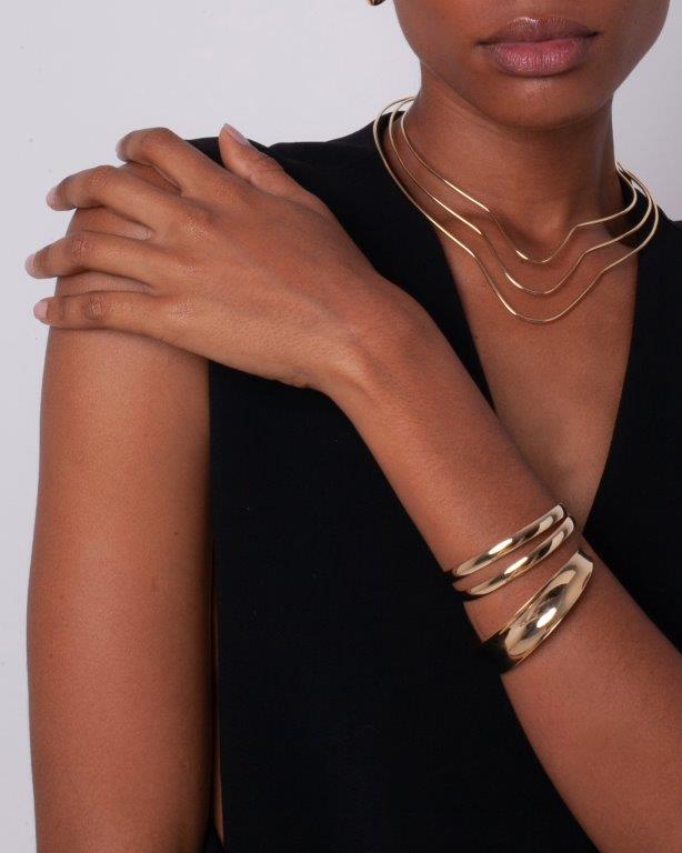 Choker Chipre Ouro