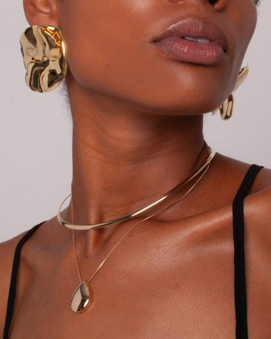 Choker Chapa Fina Ouro