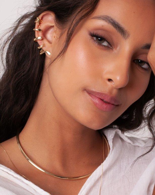 Ear Cuff Snake Ouro
