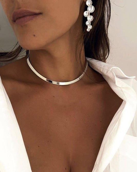Choker Chapa Prata