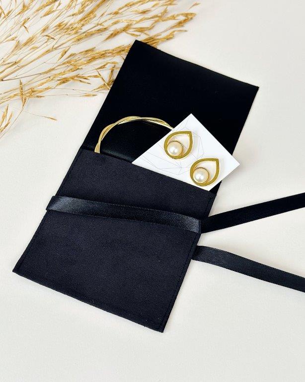Porta Joias Suede Preto