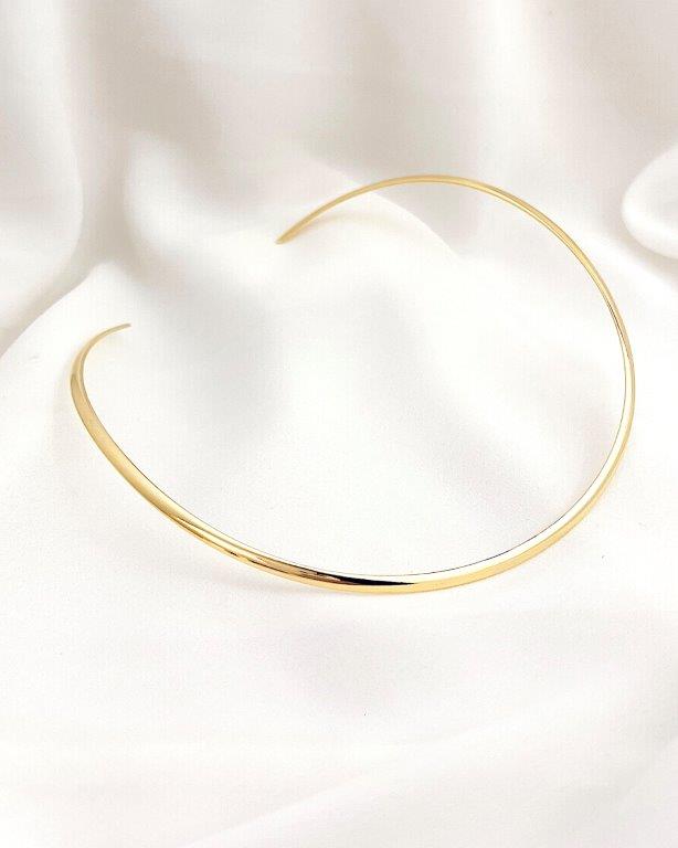 Choker Chapa Fina Ouro