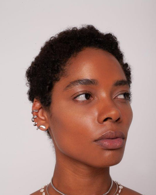 Ear Cuff Snake Prata