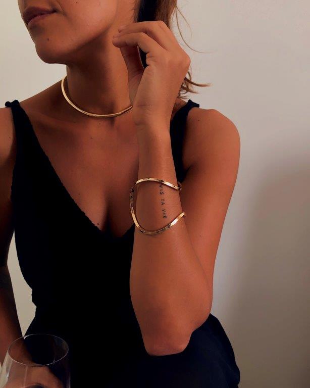 Choker Tubo Ouro