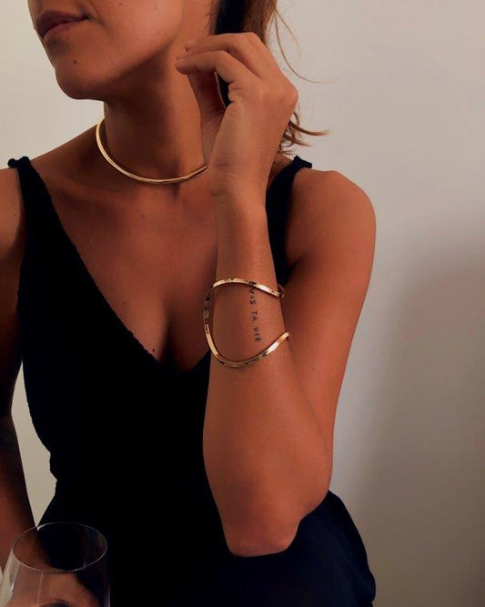 Choker Tubo Ouro
