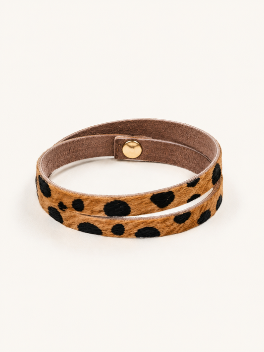 Pulseira Alma Couro Onça