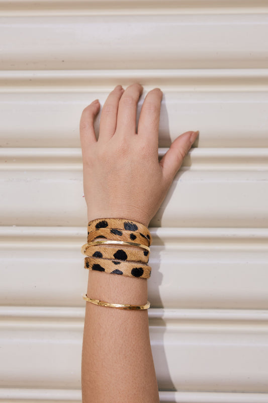 Pulseira Alma Couro Onça