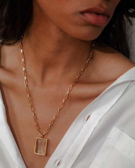 Colar Doja Cristal Ouro