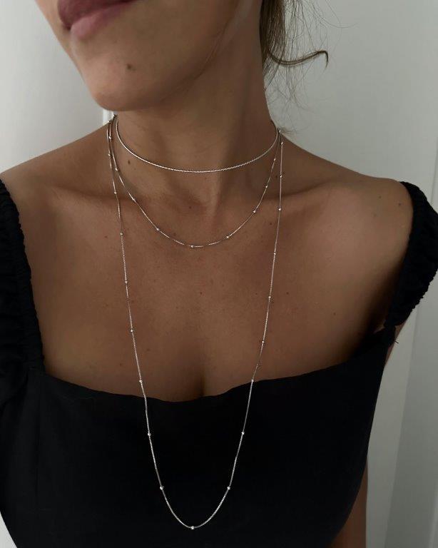 Colar Longo Nina Prata