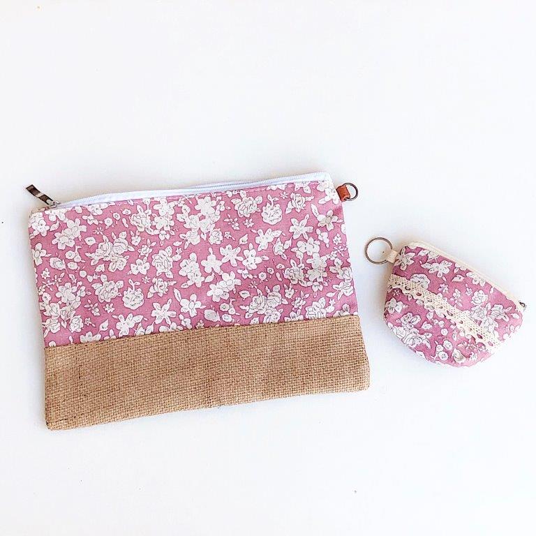 Kit Nécessaire E Bolsinha Floral