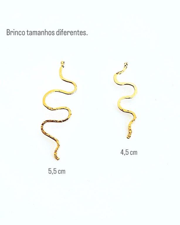 Brinco Naga Folheado Ouro
