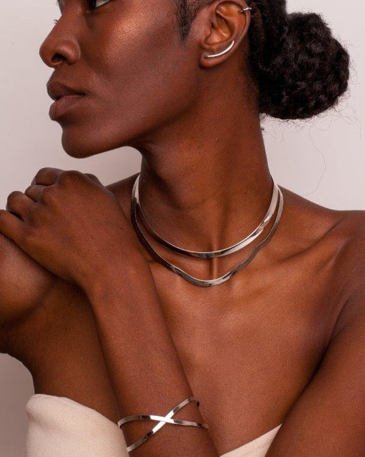 Choker Chapa Prata