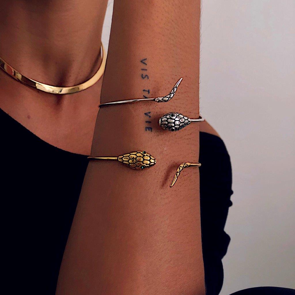 Bracelete Cobra Prata