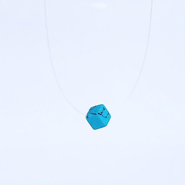 Colar Nylon Cubo P Prateado