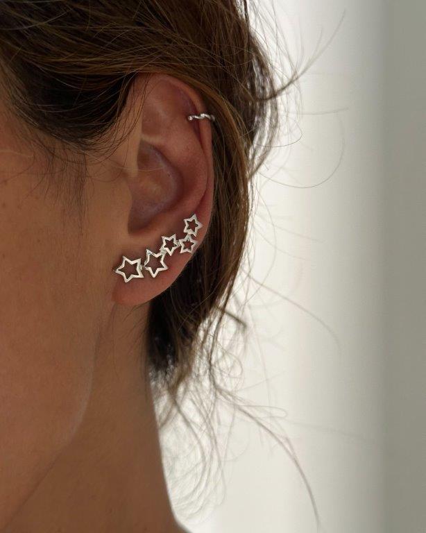 Ear Cuff Estela Prata