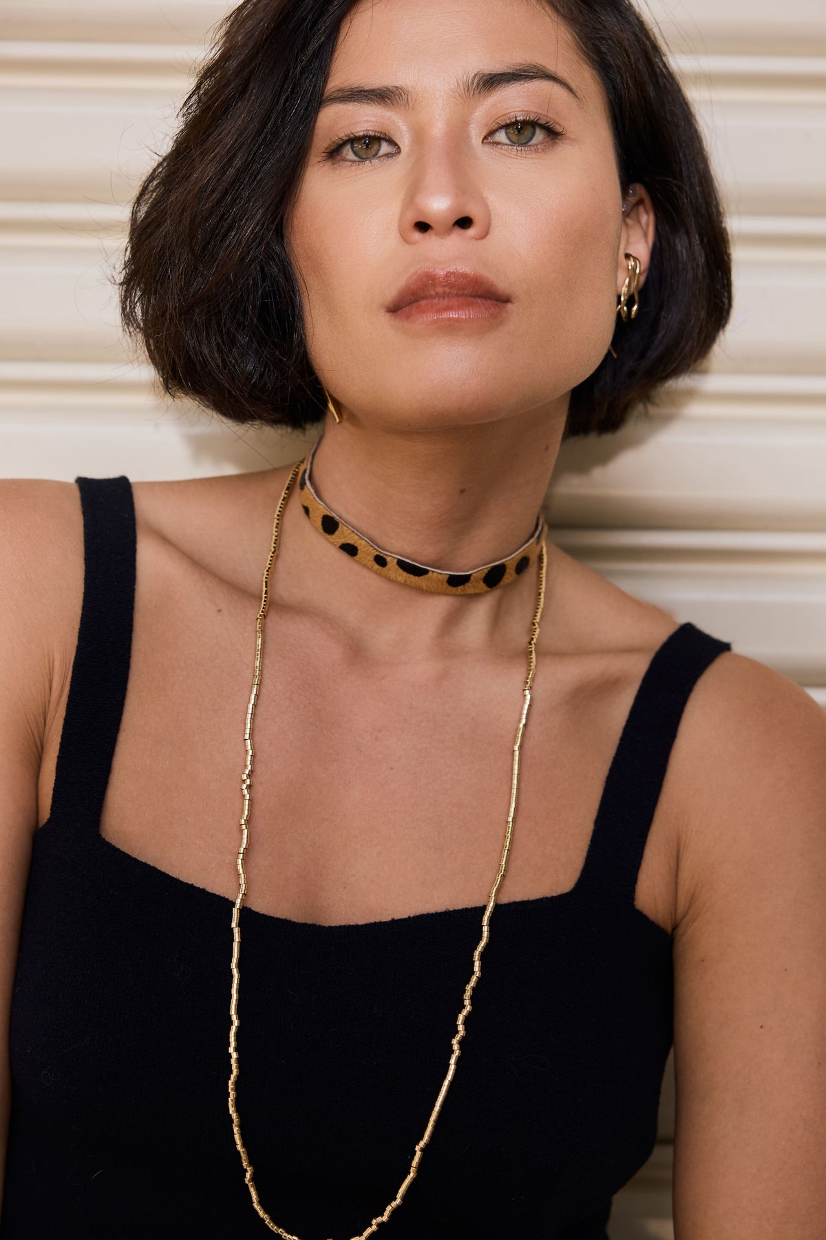 Choker Alma Couro Onça