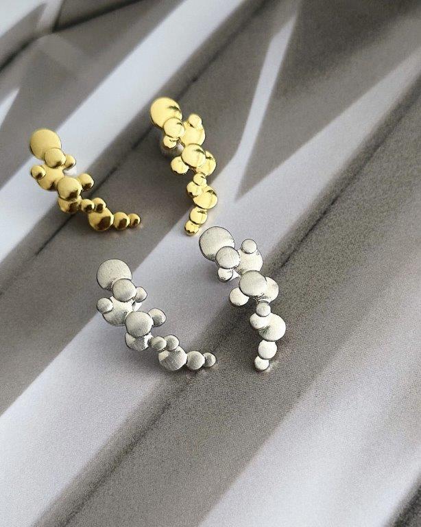 Ear Cuff Bolhas Ouro