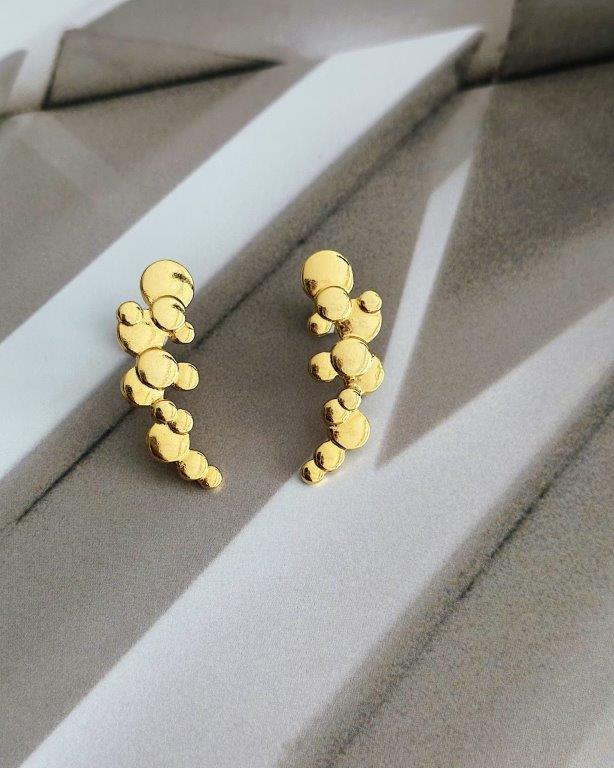 Ear Cuff Bolhas Ouro